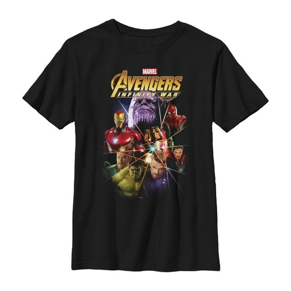 Boy's Marvel Avengers: Infinity War Prism  Graphic Tee Black Small