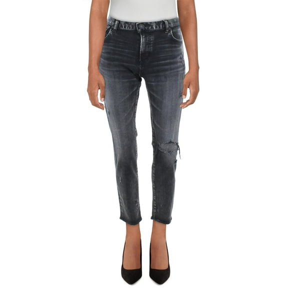 Moussy Vintage Womens Denim Distressed Skinny Jeans