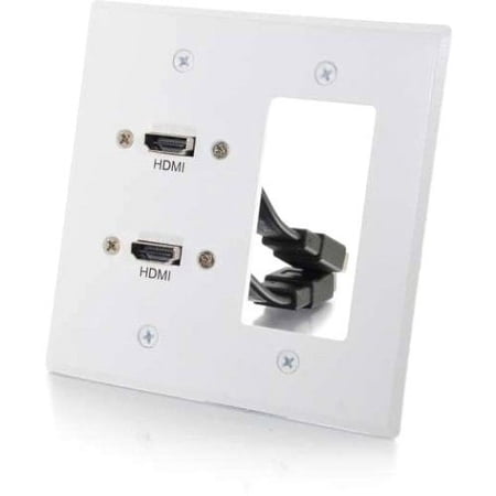 UPC: 0757120397083 | Double HDMI Decora Wall Plat