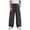 .Black, variant on Agkizg Girls Wide Leg Cargo Pants Quickly Dry Lightweight Waist Pants with Multi-Pockets for Outdoor Summer, Sizes 12-13 Years
