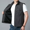 thumbnail image 5 of Krdevn Men Jacket Vest Overalls Vest Pocket Outdoor Casual Plain Slim Comfortable Jacket,Tank Tops Men,3XL, 5 of 5