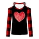 thumbnail image 4 of Camiseta de manga larga con estampado de día de San Valentín y cuello en V informal para mujer Fridja  czfsfas556, 4 of 5