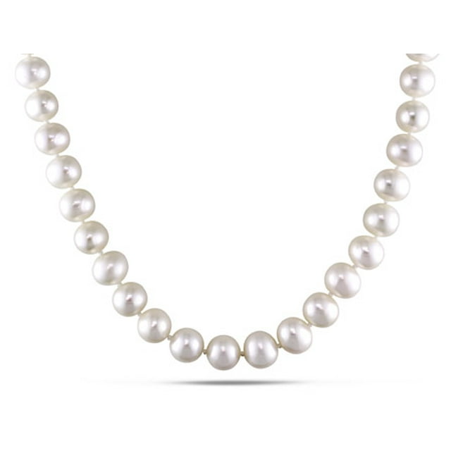Miabella Brin de Perle d'Eau Douce de Culture 9 - 10 mm avec Fermoir Boule en Argent Sterling