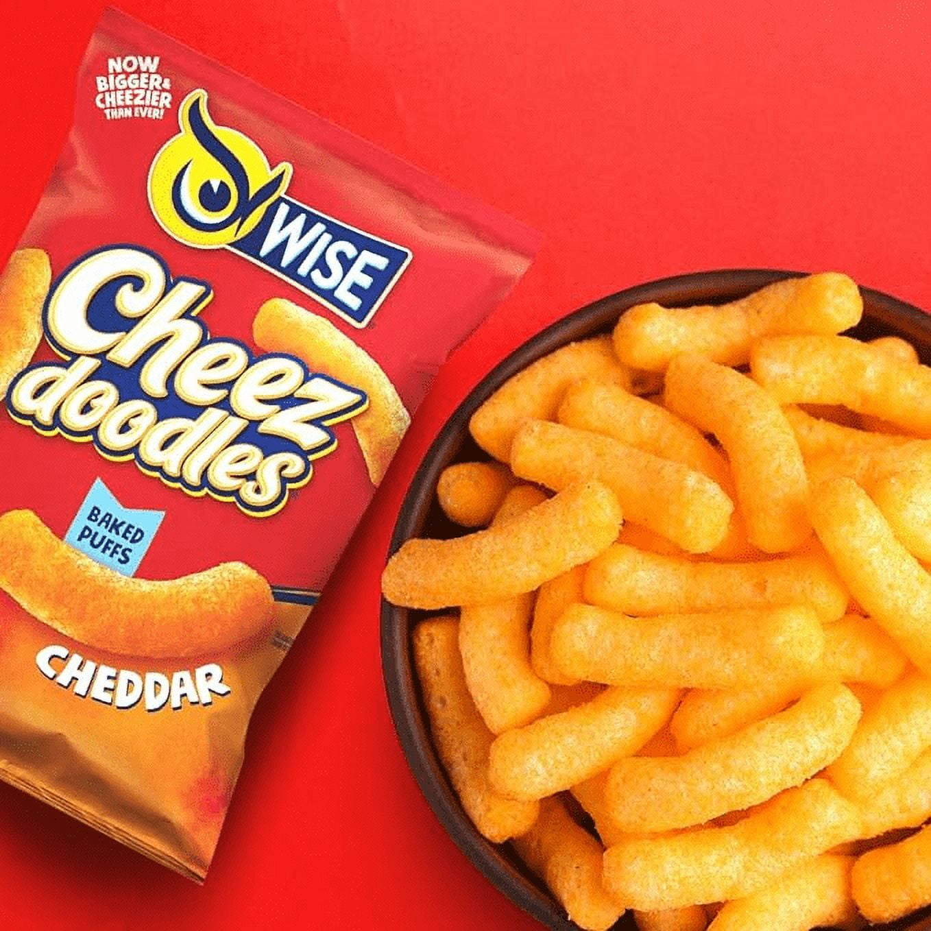 Wise Foods Cheddar Cheese Doodles Baked Puffs, 3-Pack 8.5 oz. Bags