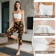 thumbnail image 6 of HELLHERO Thanksgiving Yoga Leggings for Women Mushroom Maple Leaves Printed Yoga Pants High Waisted Capri Leggings Fall Yoga Capris with Pockets, XS, 6 of 7