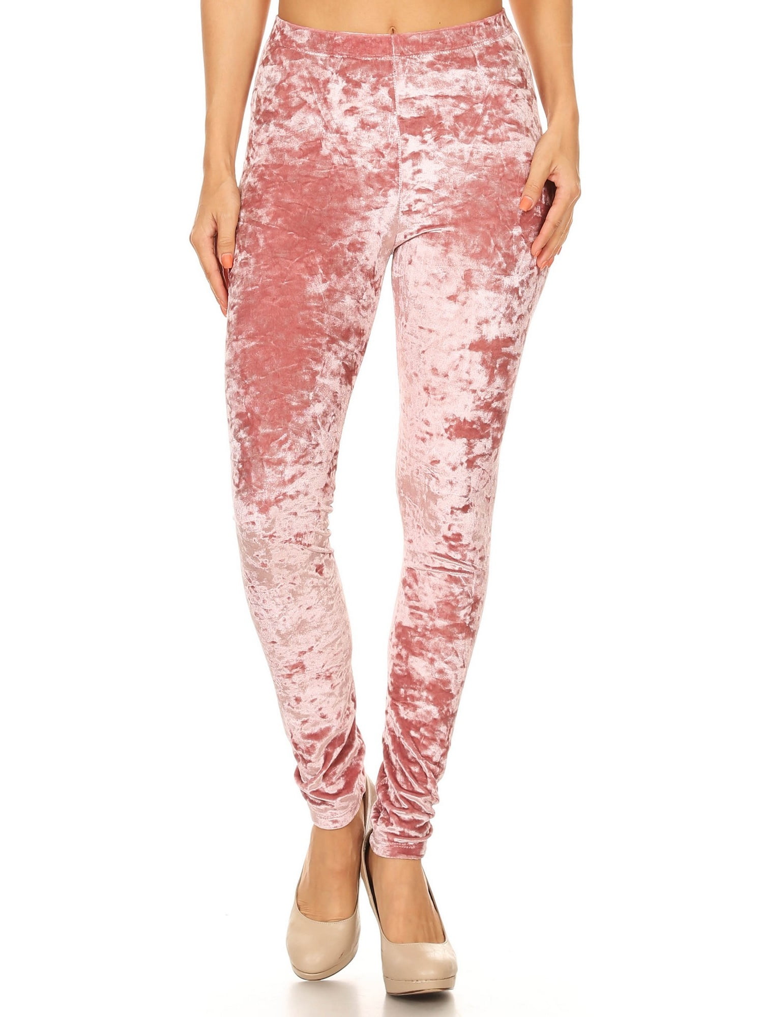 Crushed Velvet Leggings (Dusty Rose 