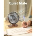 thumbnail image 7 of 6.5 Inch USB Desk Fan, 3 Speeds, Quiet Portable  Fan with 360° Adjustment, Black Wood Grain, 7 of 7