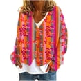 thumbnail image 2 of Wancir Cardigan Sweaters for Women Graphic Print V Neck Button Down Oversized Cardigans 2024 Loose Knit Outwear, 2 of 5