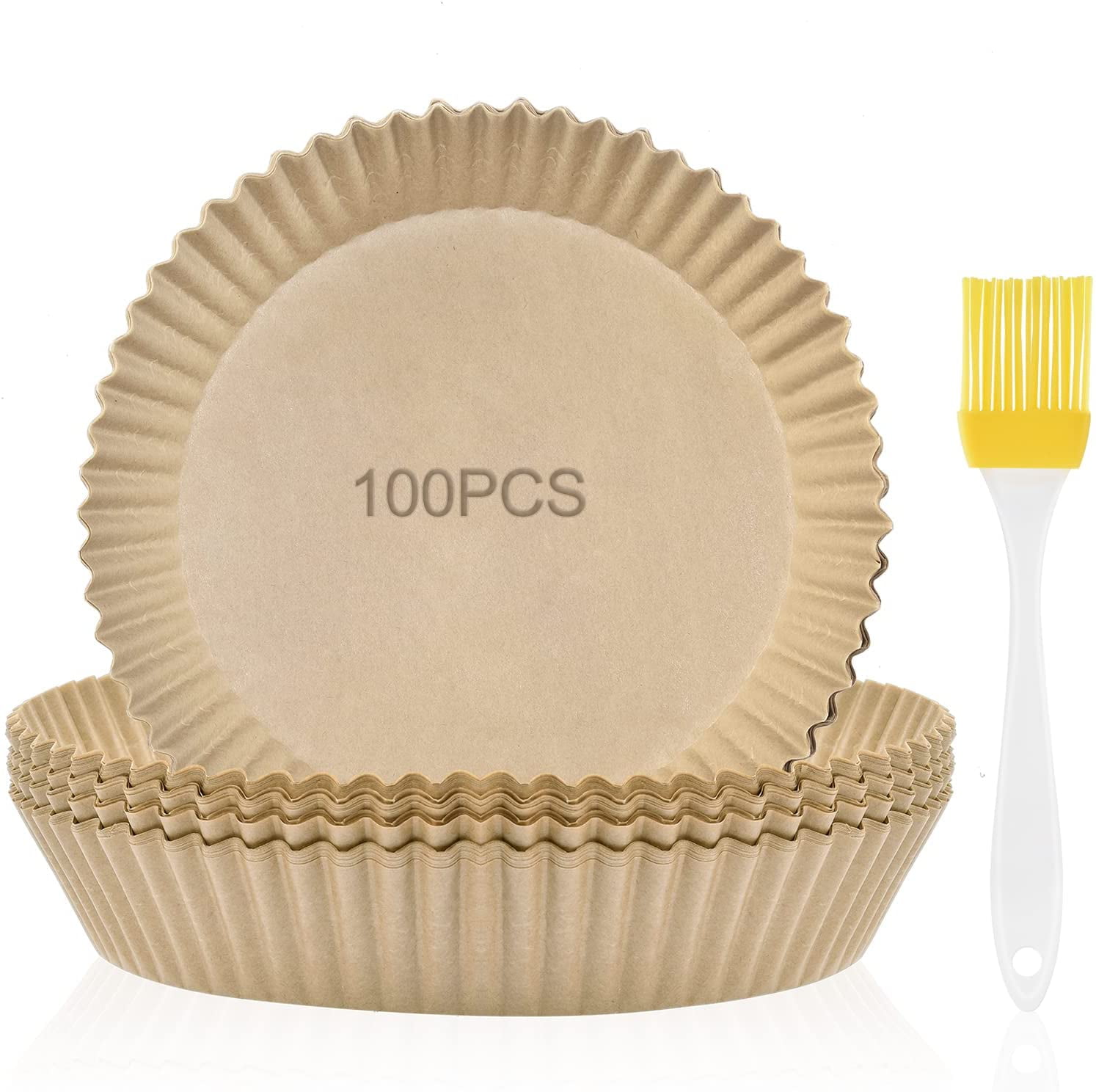 Air Fryer Disposable Paper Liner,Air Fryer Liners Round with Silicone