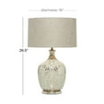 thumbnail image 4 of DecMode 27" Silver Table Lamp with Beige Linen Shade, 4 of 13
