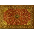 thumbnail image 1 of Ahgly Company Machine Washable Indoor Rectangle Persian Yellow Traditional Area Rugs, 8' x 12', 1 of 4