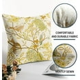thumbnail image 6 of Vintage Floral Bird Pillow Covers 20x20 Inch Set of 2 Mustard Yellow Brown Flowers Leaves Decorative Throw Pillows For Couch Chinoiserie Square Pillow Cases Home Decor For Sofa Bed Porch Room Outdoor, 6 of 6