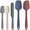 Colorful, variant on Silicone Spatula Set of 5,High Temperature Resistant, Food Grade Silicone, Dishwasher Safe, for Baking, Cooking (Pure Colorful A)