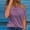 Purple, variant on Swuxness Women Sleeveless Casual Shirts, Spring and Summer Tops, Ladies Solid Color V-Neck Fashion Comfortable Blouses Off Shoulder Tee Gray, L