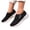 Black, variant on Women's Wide Width Slip On Tennis Shoes Breathable Non Slip Running Sneakers Lightweight Casual Slip On Sneakers Black Size 8