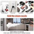 thumbnail image 6 of RICAN Steam Cleaner, 2500W Handheld High-Temp Steamer with 1200ML Tank & 6 Adjustable Levels, 20 Accessories for Home Kitchen Bathroom Car Tile, Black & White, 6 of 10