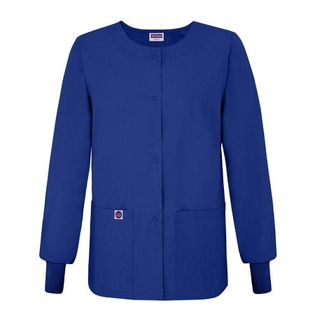 

Sivvan Womens Scrub Warm-Up Jacket / Front Snaps - Round Neck