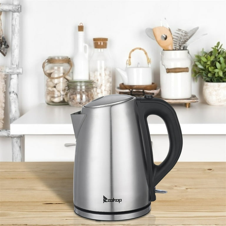 Irene Inevent Electric Kettle Stainless Steel Tea Pot 110V 1500W 1.8L Hot  Water Boiler with LED Indicator Light US Plug 