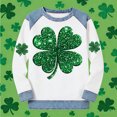 thumbnail image 5 of St Patrick’s Day Sweatshirt Women’s Irish Funny Plus Size Long Sleeve Shamrock Sweatshirts with Denim Trim Casual Business Outfits Going Out Tops for 2026 St. Paddy’s Day, 5 of 5