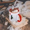 thumbnail image 5 of 3dRose, Funny Pickleball Pickle with Blue Hat and Paddle, 15oz Two-Tone Red Mug, 5 of 7