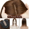thumbnail image 5 of SEGO Clip in Hair Extensions Human Hair Toppers 100% Real Human Hair Topper for Thinning/Loss Hair Natural Black Hair Pieces, 5 of 9