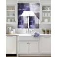 thumbnail image 4 of Purple Gray Kitchen Curtains Sets 36 Inch Length with Valance, Modern Oil Painted Art Abstract Geometric Swag Valances and Tiers Curtain Set Drapes Swag Curtains for Living Room, Bathroom, Bedroom, 4 of 6