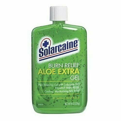 Solarcaine Cooling Aloe Burn Pain Relieving Gel w/ Lidocaine, 8oz, 4