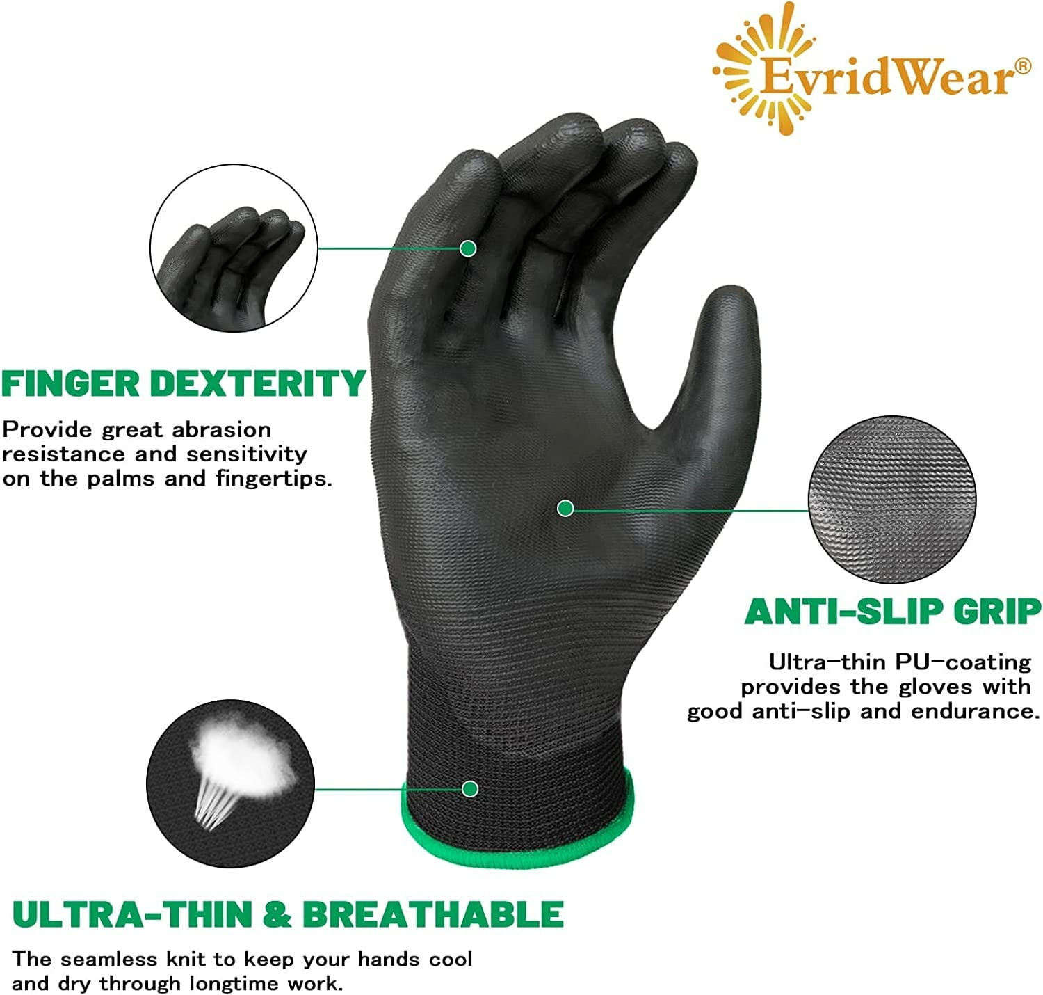 小物 Etavirp Non-Slip Logo Work Gloves Navy 小物 Etavirp Non