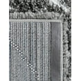 thumbnail image 6 of Unique Loom Rabat Shag Collection Area Rug - Geometric (8' Square Gray/Ivory), 6 of 7