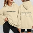 thumbnail image 2 of Tiweut You are Enough Hoodie, Dear Person Behind Me Hoodie, You are Enough Graphic Sweatshirt Hoodies Women,Beige,L, 2 of 4
