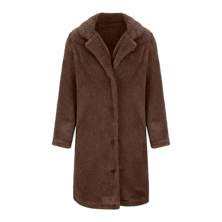 HFYIHGF Womens Winter Coat, Faux Fur Fleece Sherpa Jacket, Warm