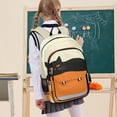 thumbnail image 7 of FORMRS School Backpack 17" Student Travel Bag with Laptop Compartment, Black Cat Orange Ball, 7 of 7
