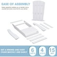 thumbnail image 5 of Superjoe High Impact Polystyrene Adirondack Chair Weather Resistant for Patio Deck Garden, Backyard, White, 5 of 6
