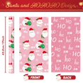 thumbnail image 2 of Papel de regalo WERNNSAI 43 cm x 10 m reversible Papá Noel rosa, 2 of 7