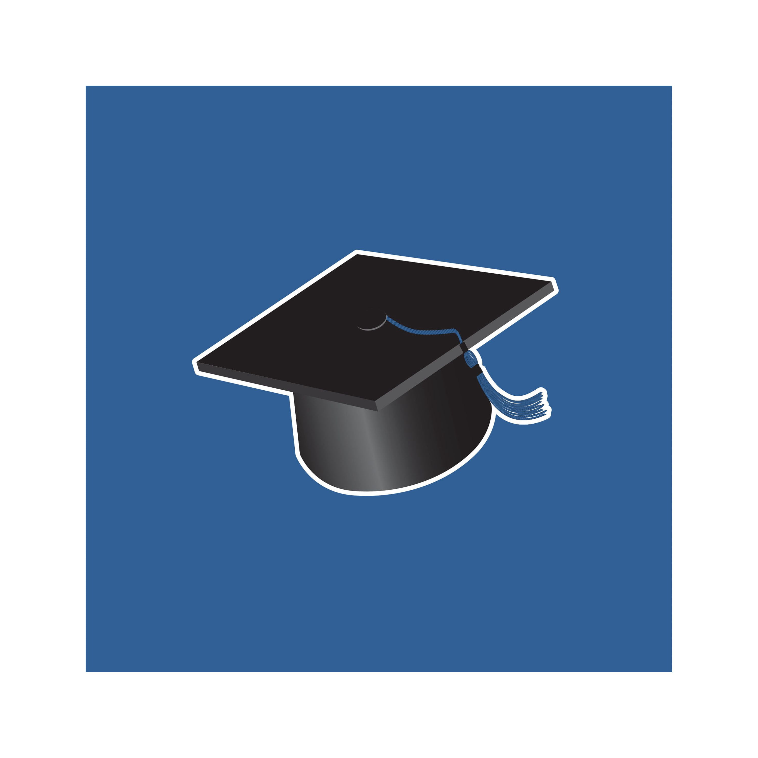 Cobalt Blue Congrats Grad Card Box