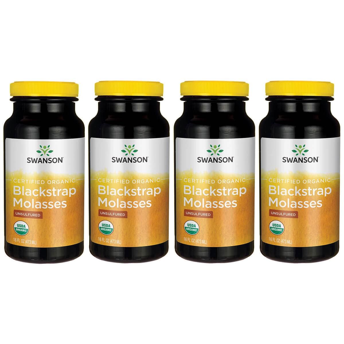 Swanson Certified Organic Blackstrap Molasses Unsulfured 16 fl oz Liq