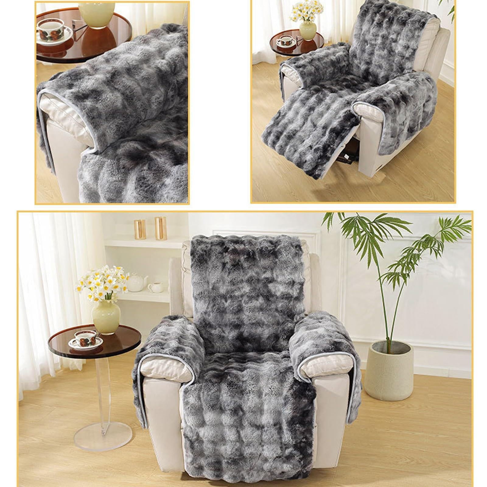 Gradient Plush Recliner Sofa Cushion A Polyester Seat Cushion Colro:A Material:Plush