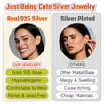thumbnail image 6 of Just Being Cute Hypoallergenic Heart Earrings for Women, Real 925 Sterling Silver Heart Stud Earrings Jewelry Gifts for Birthday Graduation, 6 of 10