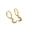 Gold, variant on 925 Silver Moon Zircon Hoop Earrings, Sterling Silver Ear Hoops