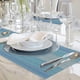 thumbnail image 4 of Juego de 6 manteles individuales para mesa de comedor, tela lavable, resistente al calor, antideslizante, PVC, impermeable, tejido de vinilo, para el hogar, cocina, restaurante, decoración de fiesta d, 4 of 5