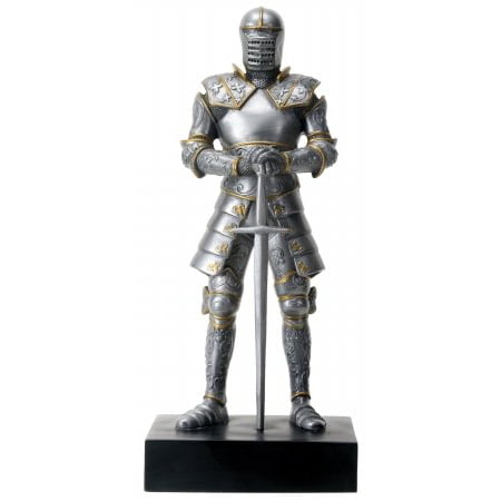 Medieval Italian Knight in Armor Holding a Sword