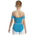 thumbnail image 3 of Hansber Gymnastics Bodysuit for Girls Acrobatics Workout One Piece Tumbling Ballet Dance Leotard Athletic Biketard Green 10, 3 of 6