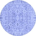 thumbnail image 1 of Ahgly Company Machine Washable Indoor Round Oriental Blue Traditional Area Rugs, 5' Round, 1 of 4