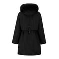 thumbnail image 6 of Parka Jacket Women Waterproof Fleece Lined Hooded Warm Winter Coat with Pockets for Daily Commute Outdoor, 6 of 6