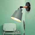 thumbnail image 5 of 2 Packs Industrial Vintage Wall Sconces Ceiling Light Fixtures E27 Metal Adjustable Retro Indoor Wall Lamp for Bedroom Kitchen Restaurant (Green), 5 of 5