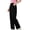 Black, variant on Plebaso Girls Boys Straight Leg Sweatpants High Elastic Waist Trousers Open Bottom Cotton Pants with Pockets