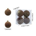 thumbnail image 3 of CuiLiyq 4 PCS Velvet Christmas Balls, 2.36" Shatterproof Xmas Bulbs Decorations Set, for Xmas Decorative Hanging Ornaments Christmas Tree Decoration (Brown), 3 of 6