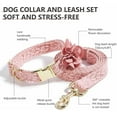 thumbnail image 2 of HQREA Dog Collar and Leash Set for Large Dogs Girl, Lace Dog Collar with Bowknot Flower for Wedding Birthday, 2 of 6