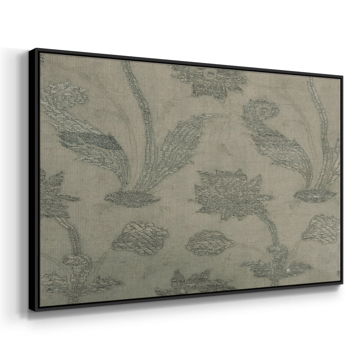 Vintage Abstract Print-XV Framed in Black Wood Gallery Wrapped Canvas 25 in. x 37 in.