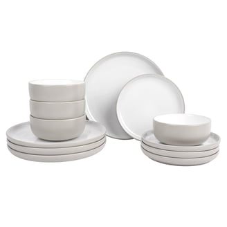 Mainstays Alessandra 12-Piece Stoneware Dinnerware Set, Blue